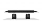 120" Black Marble Dining Table