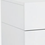21" White Two Drawers Nightstand