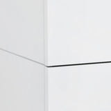 21" White Two Drawers Nightstand