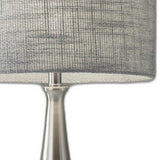 Brushed Copper Metal Finish Tapered Base Table Lamp