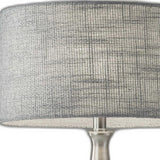 Brushed Steel Metal Finish Tapered Basectable Lamp