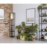 62" Task Floor Lamp With White Empire Shade