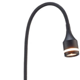 15" Black Metal Adjustable Clip On LED Table Lamp