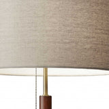 61" Bronze Arched Floor Lamp With Brown Empire Shade