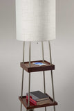 65" Traditional Shaped Floor Lamp With Off-White Drum Shade