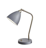 63" Column Floor Lamp With White Drum Shade