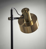 69" Nickel Three Light Tree Floor Lamp with White Bowl Shade