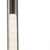Minimalist Ambient Glow Led Floor Lamp With Dimmer In Brushed Steel And White Marble