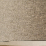 Burlap Fabric Light Brown Electric Drum Pendant Lamp