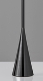 Black Nickel Finish Metal Tall White Shade Table Lamp