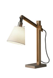 Rustic Hinged Natural Wood Table Lamp