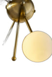 Brass Wood Metal Diabolo Table Lamp