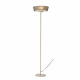 16" X 16" X 71" Brushed Steel Metal 300W Torchiere
