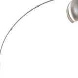 78" Steel Arc Floor Lamp With Silver Solid Color Bowl Shade