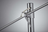 78" Steel Arc Floor Lamp With Silver Solid Color Bowl Shade