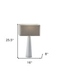 Urban Edge White Metal Table Lamp