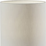 Natural Wood Circular Block Table Lamp