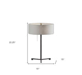 Canopy Walnut Wood Block Table Lamp