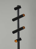 Five Color Glow Stick Floor Lamp In Brushed Steel
