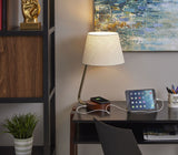 Three Color Adjustable Floor Lamp Black Metal Saucer Led