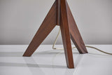 Palm Desert Antique Brass Metal Charging Table Lamp