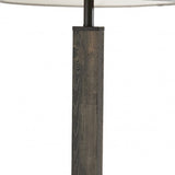 Black Wood Monument Table Lamp