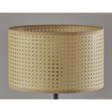 Heather Grey Fabric Shade Electric Drum Pendant