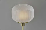 Striped Glass Glow Metal Pendant