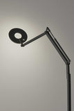 71" Steel Led Torchiere Floor Lamp With White Solid Color Cone Shade