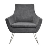 Pale Grey Upholstered Armchair