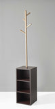 13" X 68" Brushed Steel Brushed Steel Stand Coat Rack
