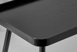 21" Black Solid Wood End Table