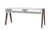 Modern Retro White And Walnut Finish Coffee Table
