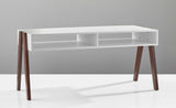 Modern Retro White And Walnut Finish Coffee Table