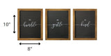 Be Kind Be Gentle Be Humble Set Of 3 Wall Art