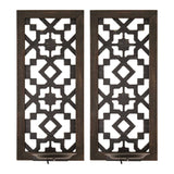 S 2 Black Laser Cut Sconces