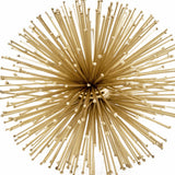 6" X 6" X 6" Gold Iron Urchin Small Sphere