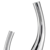 8" X 34.5" X 5.5" Silver Aluminum Long Wavy Bowl
