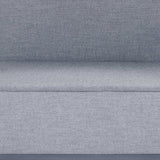 37" Gray Linen Side Chair