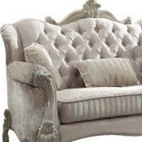 50" Brown Leather Loveseat