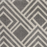 5'X8' Grey Machine Woven Uv Treated Geometric Indoor Outdoor Area Rug