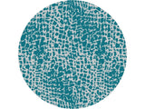 8' Teal Machine Woven Uv Treated Animal Print Indoor Outdoor Round Area Rug