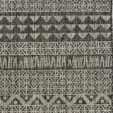 3'X4' Charcoal Machine Woven Uv Treated Tribal Indoor Outdoor Accent Rug