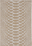 8' X 11' Ivory Abstract Indoor Outdoor Area Rug