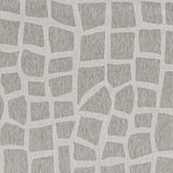 5'X7' Ivory Grey Machine Woven Uv Treated Abstract Indoor Outdoor Area Rug