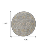 108 X 108 Sage Green Wool Rug