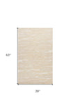 3'X5' Ivory Hand Tufted Abstract Indoor Area Rug