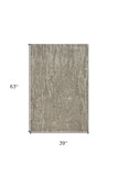 3'X5' Sand Hand Tufted Abstract Indoor Area Rug