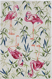 5' X 7' Ivory Or Pink Flamingo Indoor Area Rug