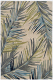 4'X6' Ivory Hand Tufted Tropical Palms Indoor Area Rug